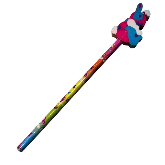 Vintage Lisa Frank Pencil with Big Eraser Topper 1990s Y2K Easter Novelty Girls - Picture 1 of 5